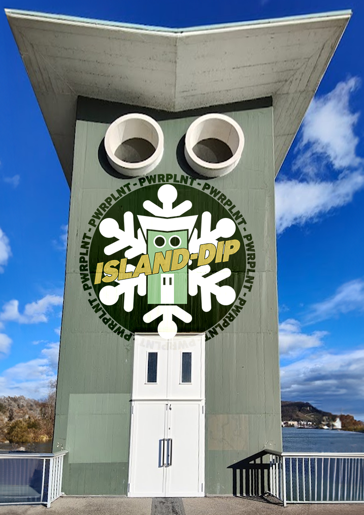 Unser PWRPLNT Island-Dip Maskottchen 